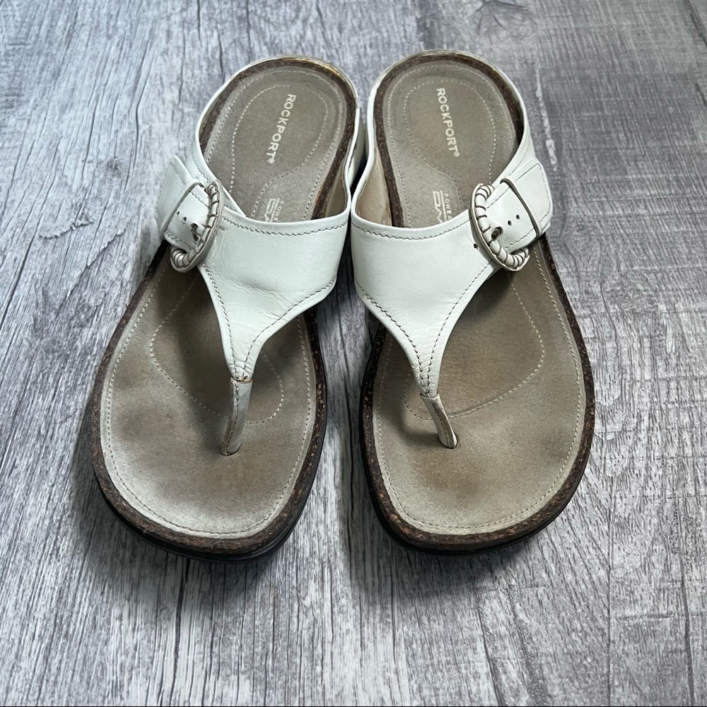 Rockport Sandals White Leather Women’s Size 8